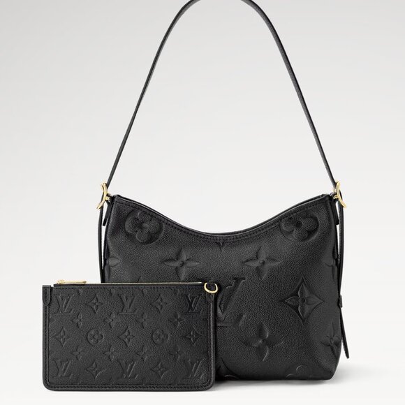 New LOUIS VUITTON CarryAll PM Monogram Empreinte Black Leather Bag - Picture 2 of 5